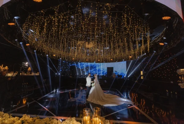 A couple at a wedding